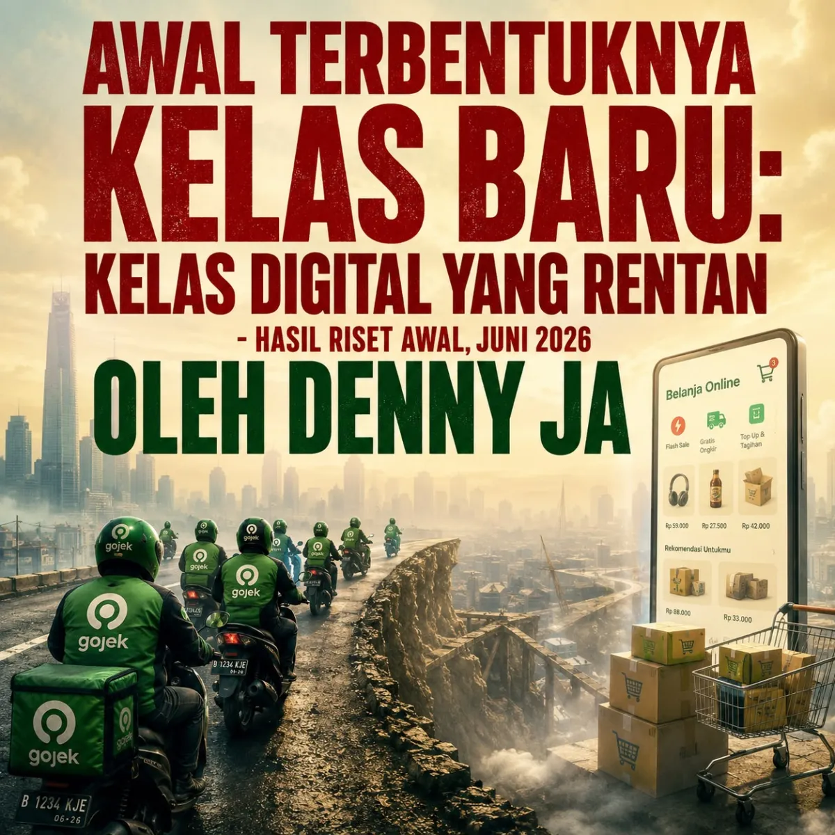 Ilustrasi kelas digital yang rentan.