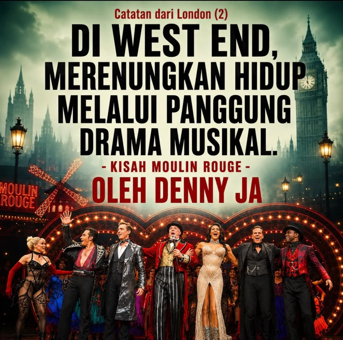 Ilustrasi drama musikal Moulin Rouge.