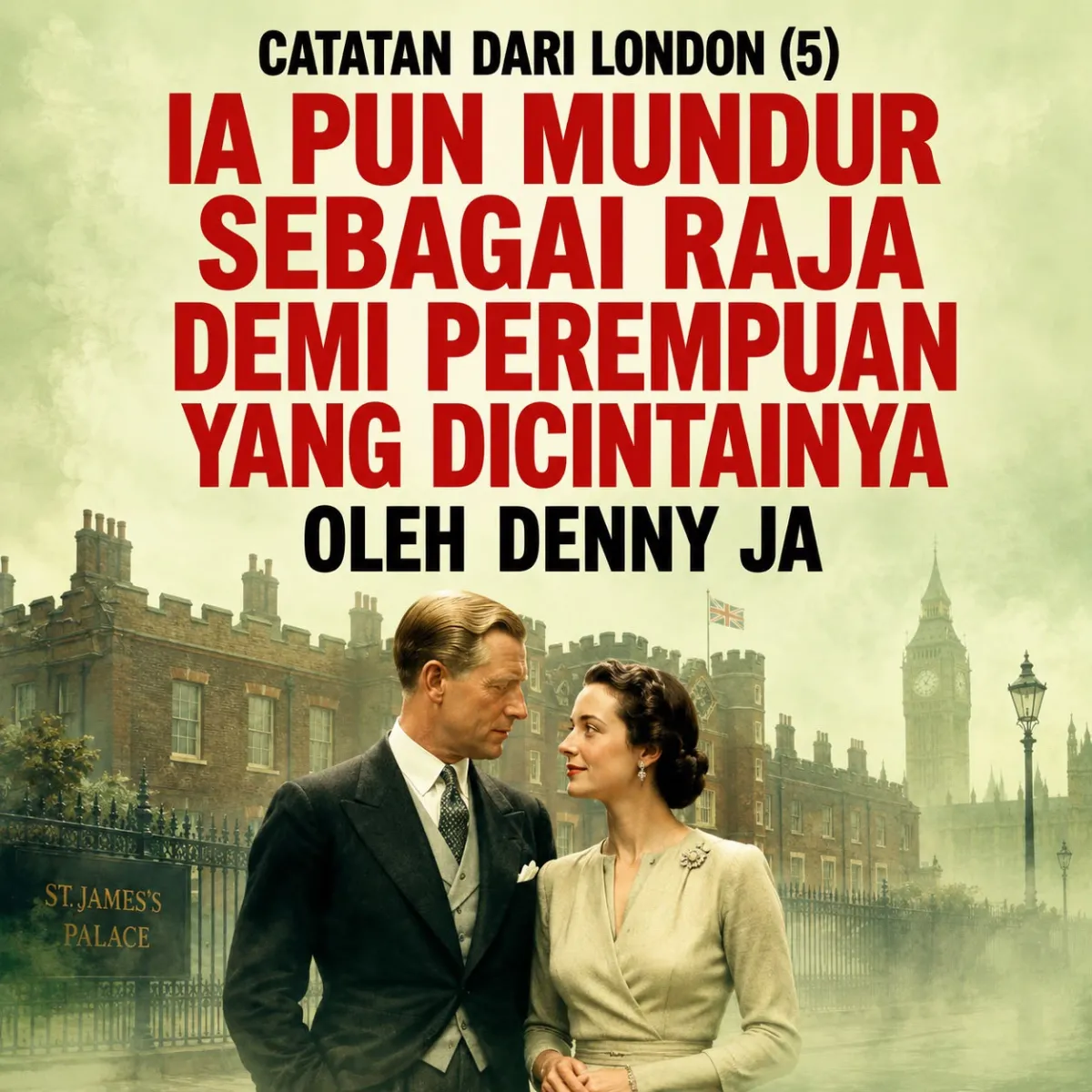 Ilustrasi Edward dan Wallis Simpson.
