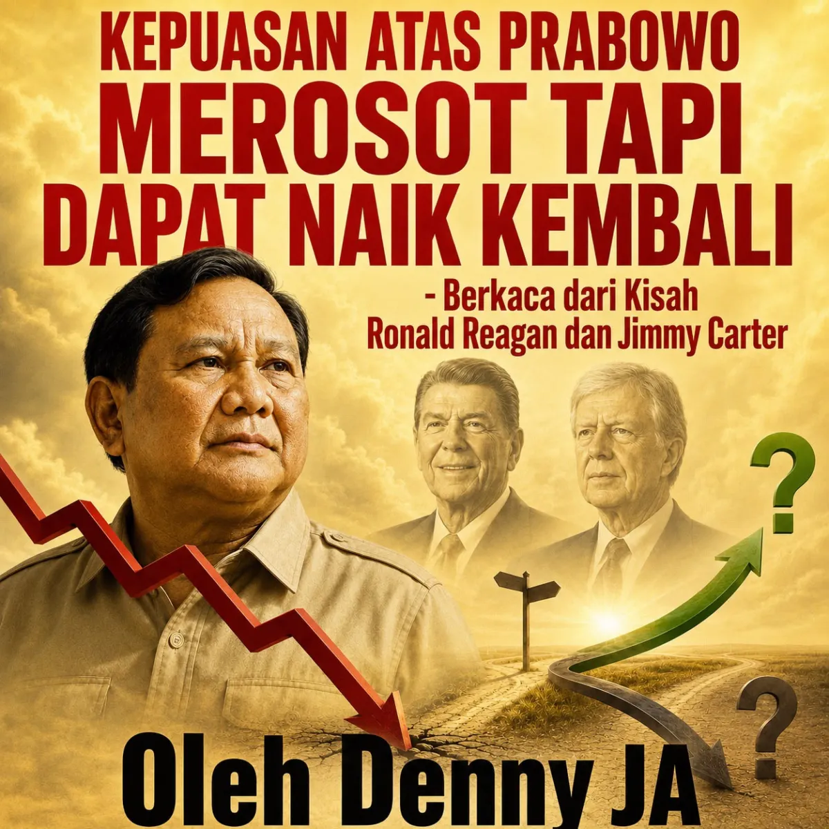 Presiden Prabowo, Ronald Reagan dan Jimmy Carter.