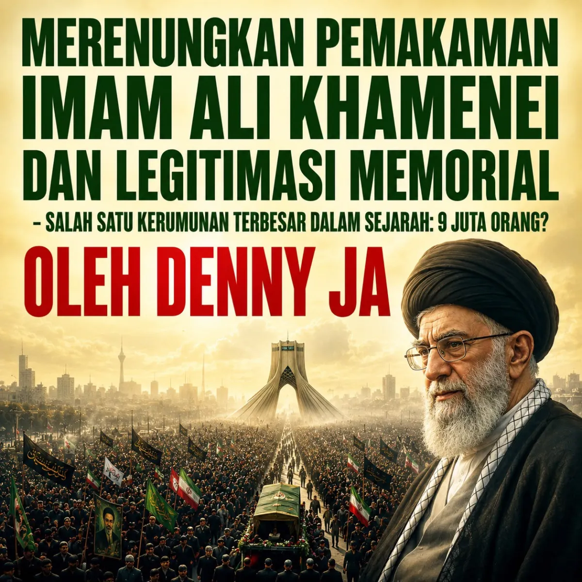 Ilustrasi pemakaman Ayatullah Ali Khamenei.