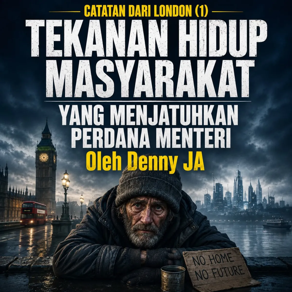 Ilustrasi tekanan hidup masyarakat di Inggris.