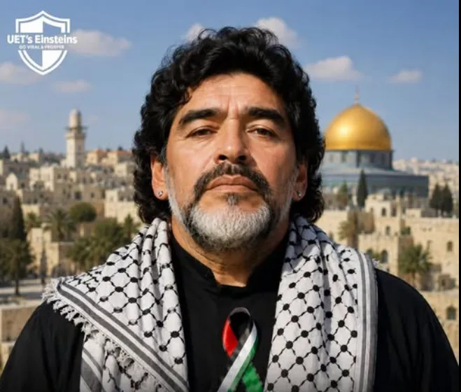 Diego Maradona, bintang sepak bola asal Argentina.