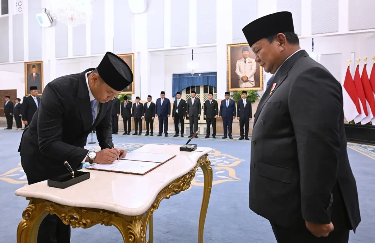 Presiden Prabowo Subianto secara resmi melantik Sudaryono sebagai Kepala Badan Gizi Nasional (BGN) di Istana Negara.