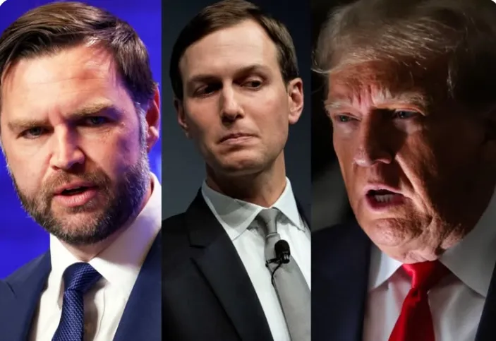 JD Vance, Jared Kushner, dan Donald Trump.