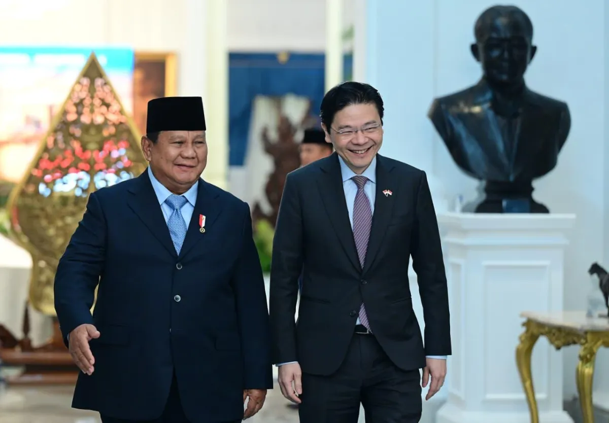 Presiden Prabowo dan PM Lawrence Wong.