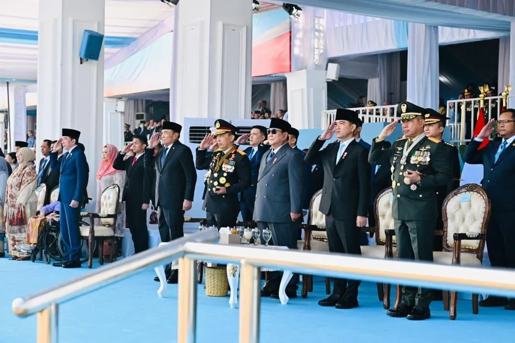 Upacara Peringatan ke-80 Hari Bhayangkara Tahun 2026 yang digelar di Lapangan Satuan Latihan Korbrimob, Cikeas.