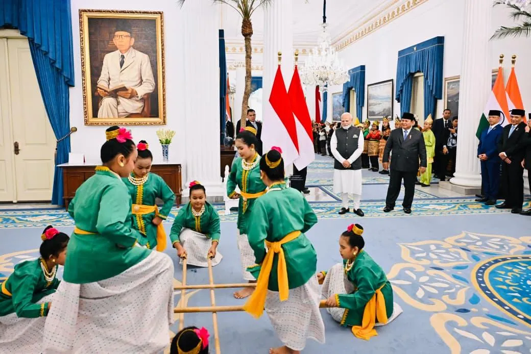 Penampilan seni budaya Indonesia untuk PM Narendra Modi.