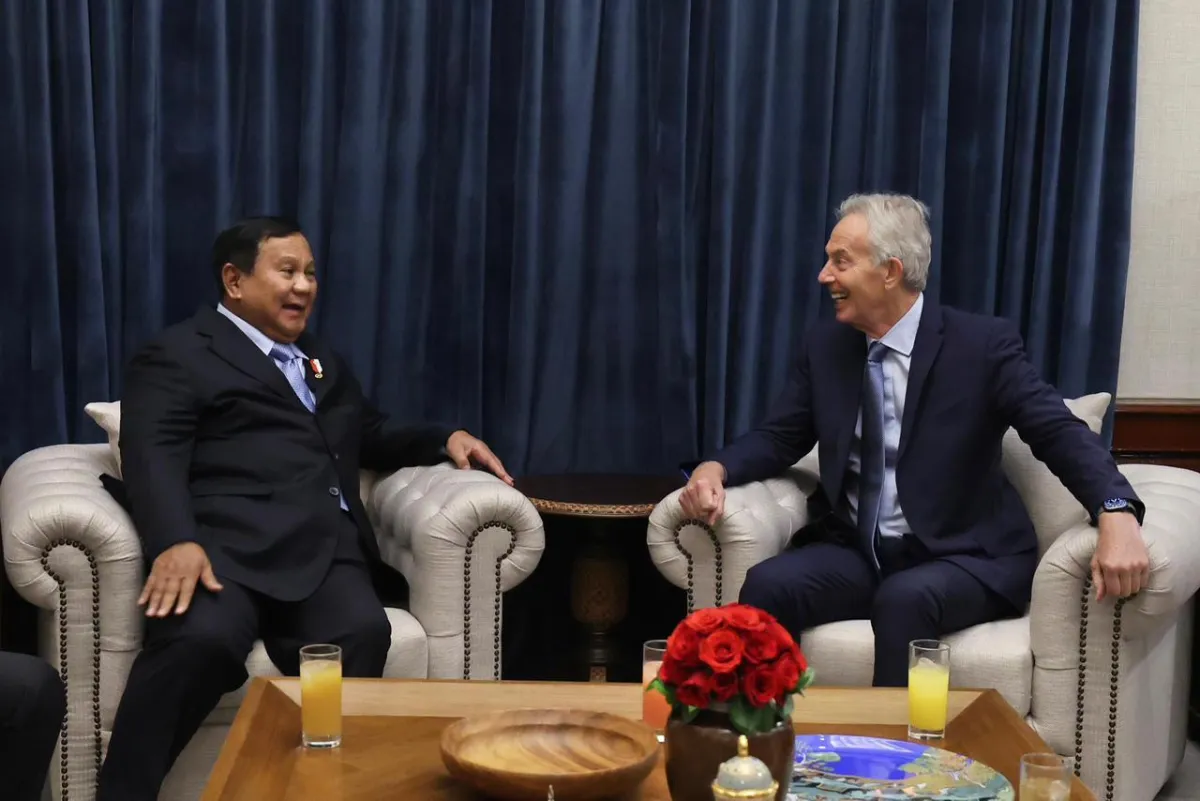 Presiden Prabowo dan Tony Blair.
