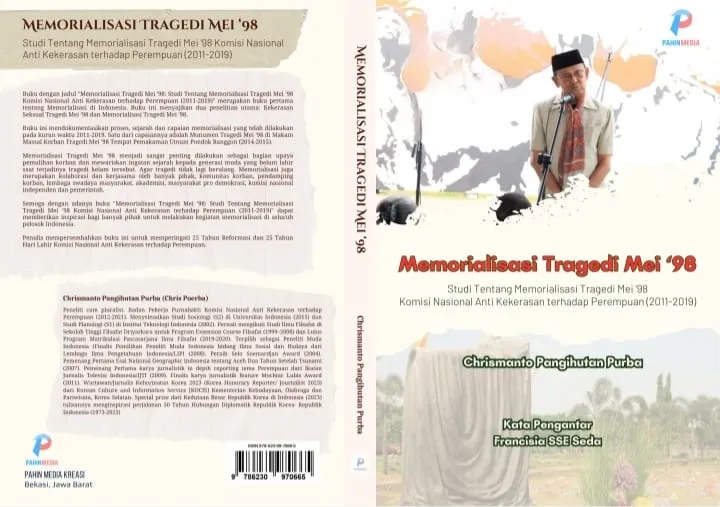 Cover buku "Memorialisasi Tragedi Mei ‘98".