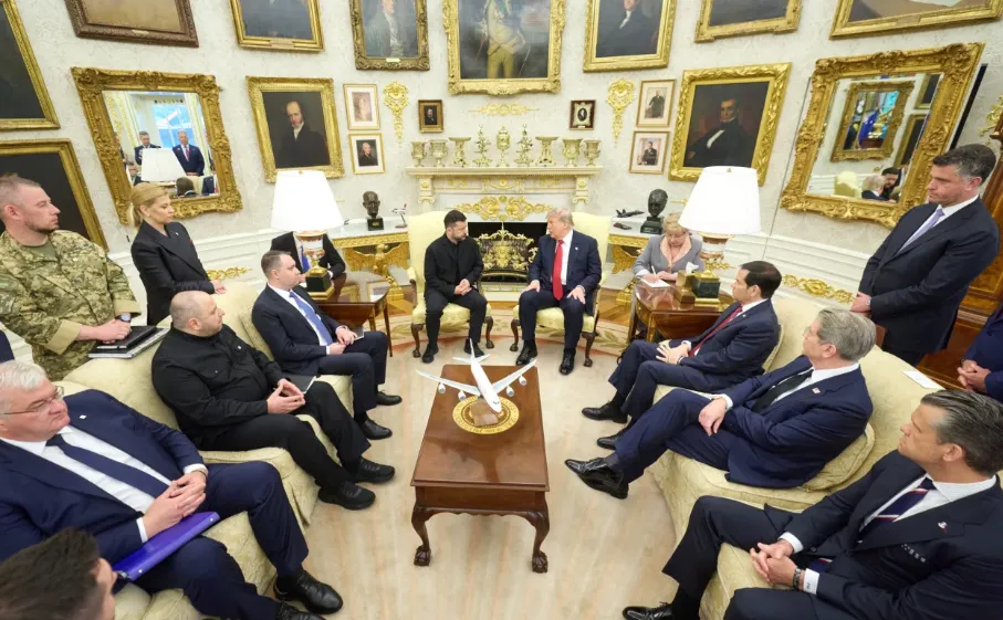 Pertemuan Trump dan Zelensky di Gedung Putih.