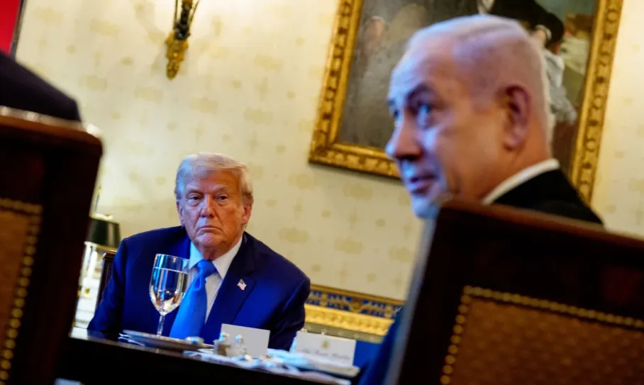 Presiden AS Donald Trump dan PM Israel Benjamin Netanyahu.