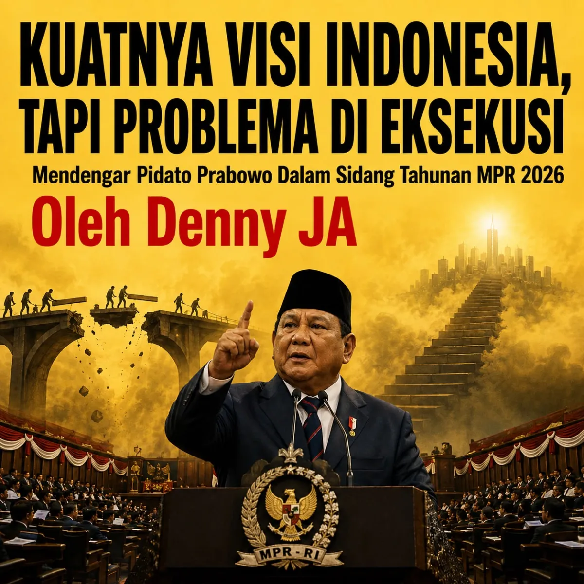 Presiden Prabowo di Sidang Tahunan MPR RI.