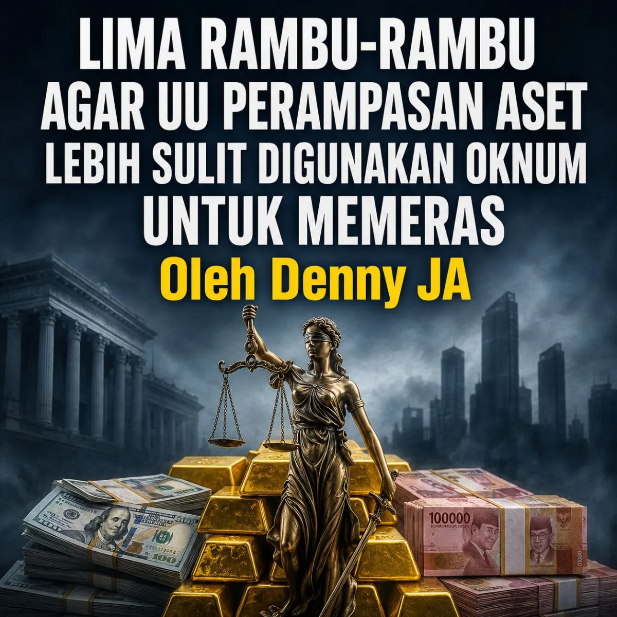 Ilustrasi UU Perampasan Aset.