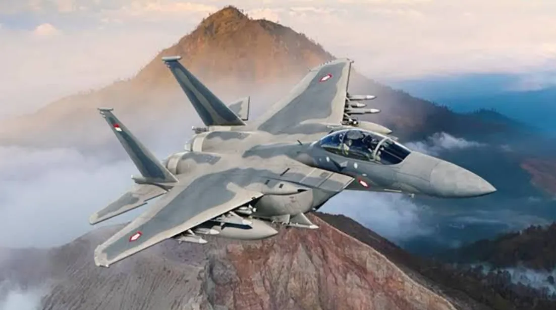Pesawat tempur F-15 buatan Boeing.