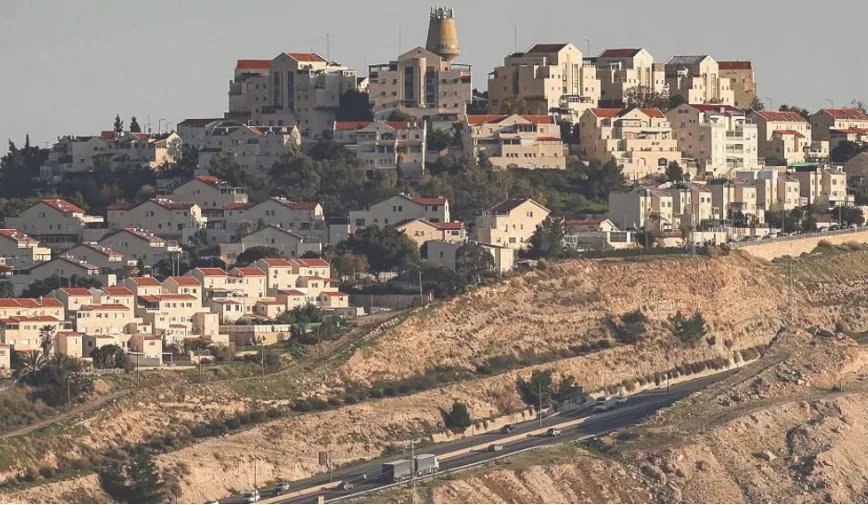Permukiman Yahudi Israel Maale Adumim di Tepi Barat yang diduduki, bersebelahan dengan proyek yang disebut E1 di Yerusalem Timur, diambil pada Februari 2026.