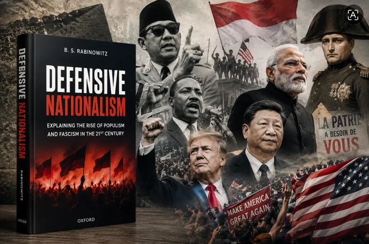 Ilustrasi buku Defensive Nationalism: Explaining the Rise of Populism and Fascism in the 21st Century.