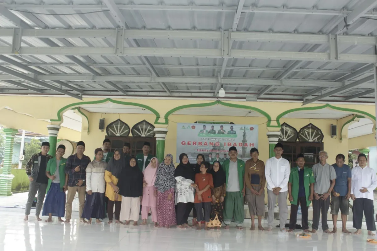 Gerbang Ibadah di Mushola  Baitul  Ma’wa Toboali yang dilaksanakan Pengurus Ranting GP Ansor Toboali.