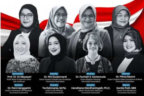 Webinar “Refleksi Kemerdekaan oleh Perempuan Paramadina: Bidang Ekonomi dan Sosial Politik” yang diselenggarakan Universitas Paramadina, Jumat, 14 Agustus 2026.