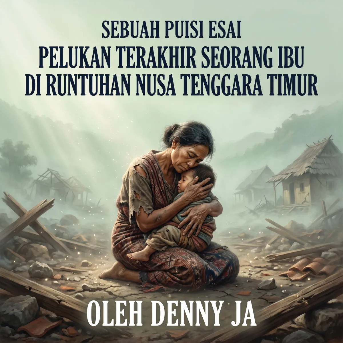 Ibu dan anak, korban bencana di Nusa Tenggara Timur.