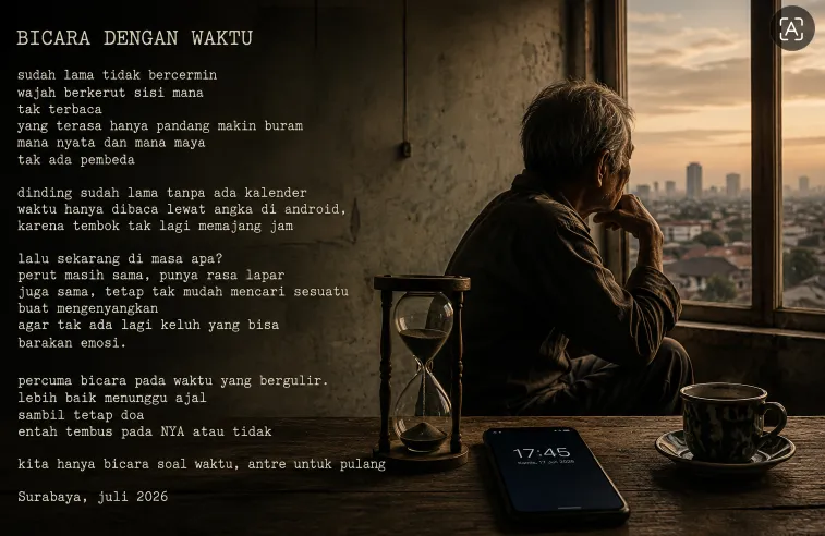 Bicara dengan waktu.