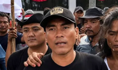 Mas Botok yang memimpin Aliansi Masyarakat Pati Bersatu.