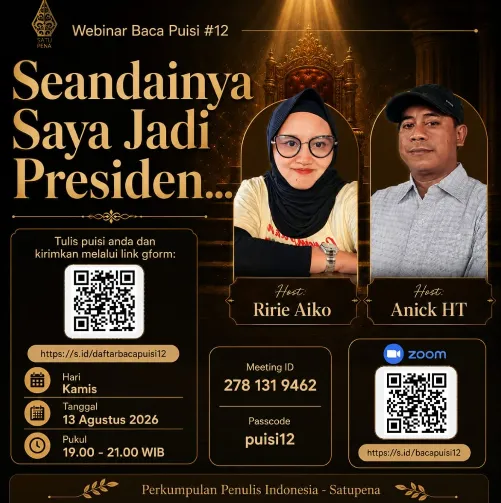 Pengumuman Webinar SATUPENA Baca Puisi.