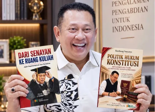 Anggota DPR RI Fraksi Partai Golkar sekaligus Ketua MPR RI ke-15 dan Wakil Ketua Umum Partai Golkar, Bambang Soesatyo (Bamsoet).
