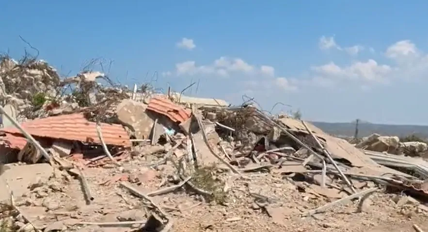 Desa dan rumah di Lebanon Selatan yang hancur jadi puing akibat agresi pasukan Zionis Israel.