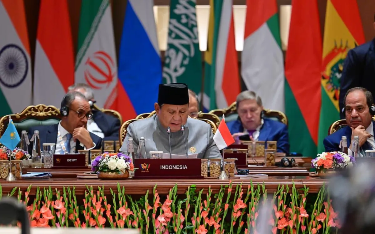 Presiden Prabowo pada hari kedua KTT BRICS.