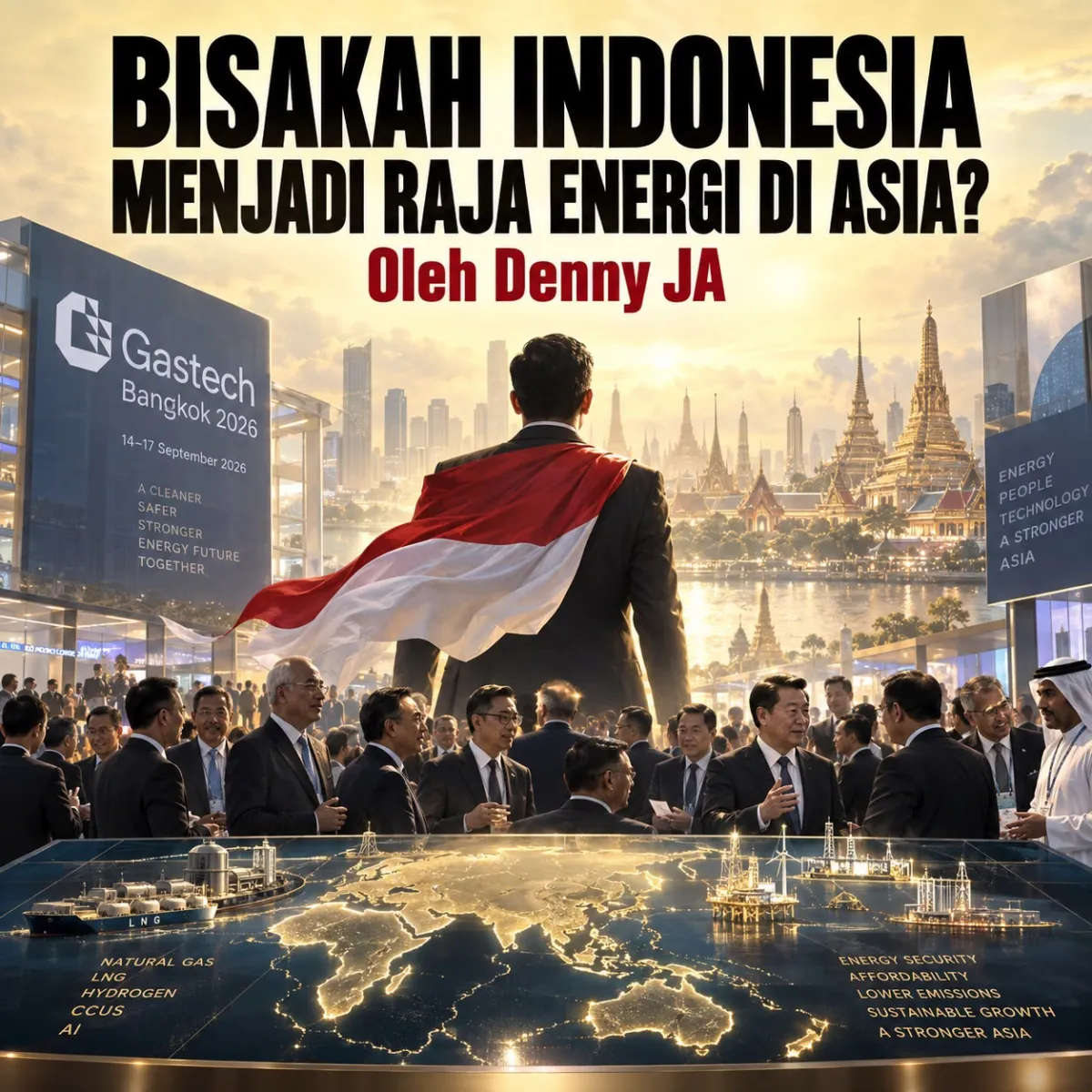 Ilustrasi Indonesia menjadi raja energi.