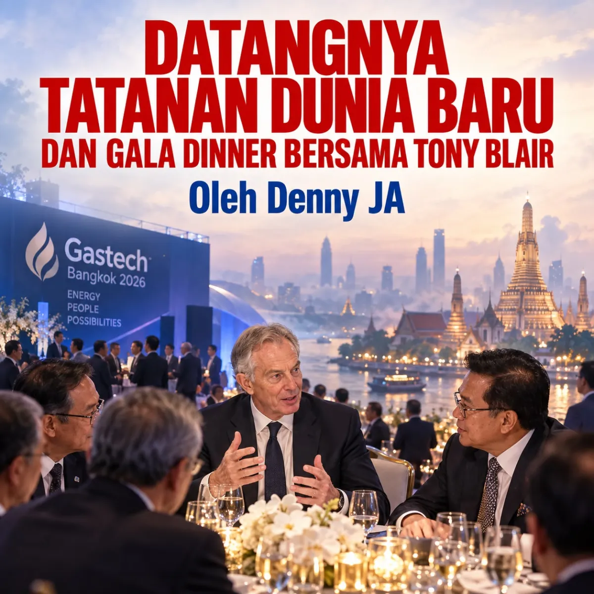 Ilustrasi dinner bersama Tony Blair.