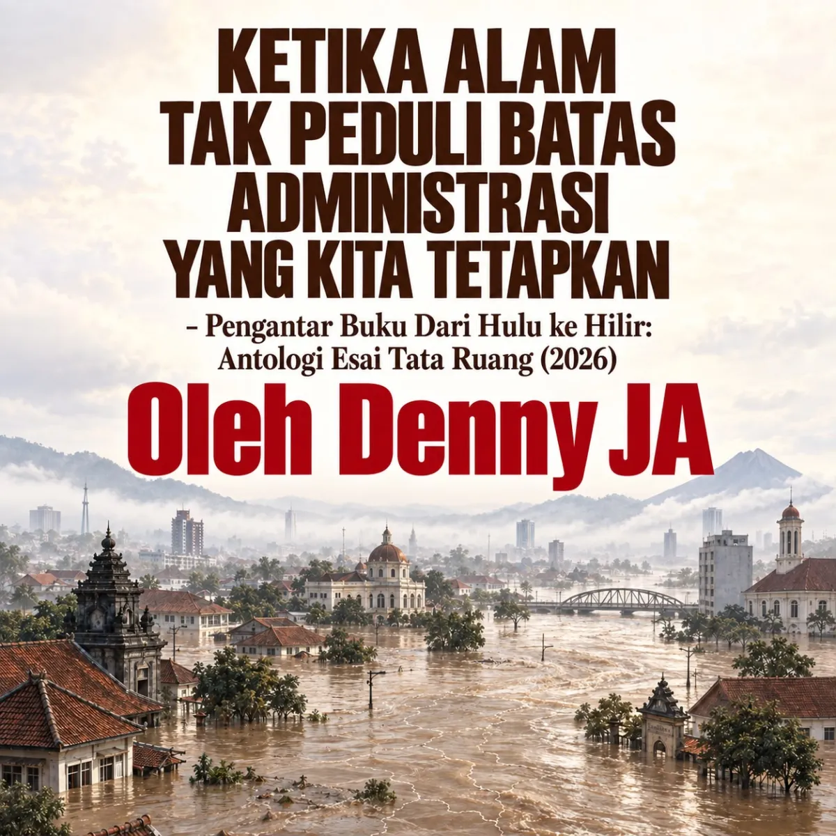Ilustrasi bencana banjir.