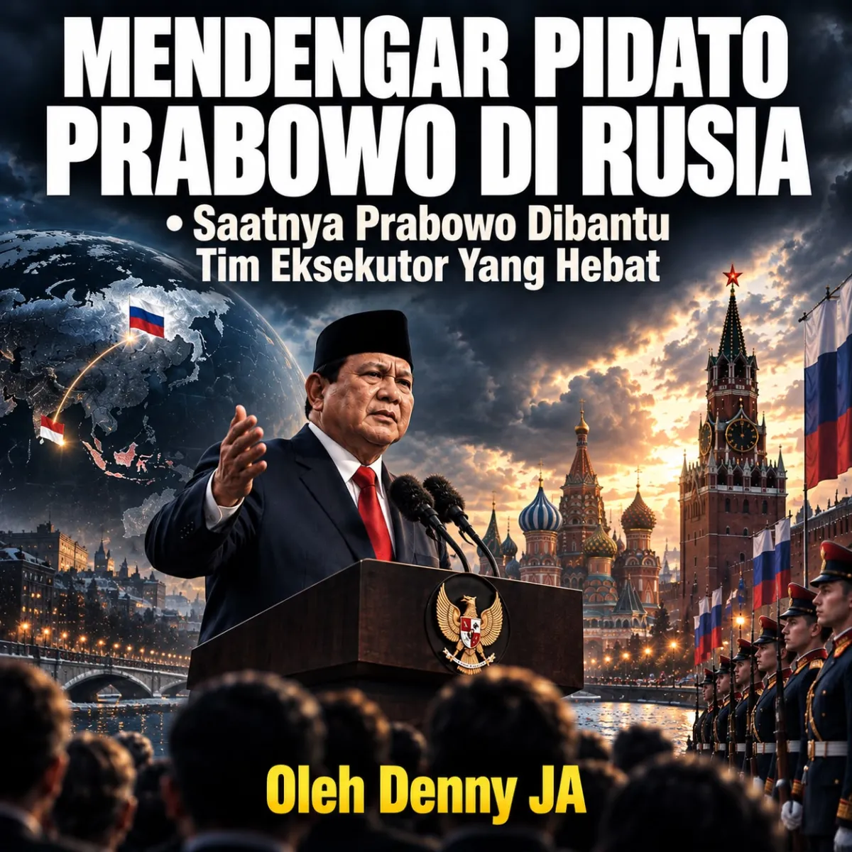 Ilustrasi Presiden Prabowo berpidato di Rusia.