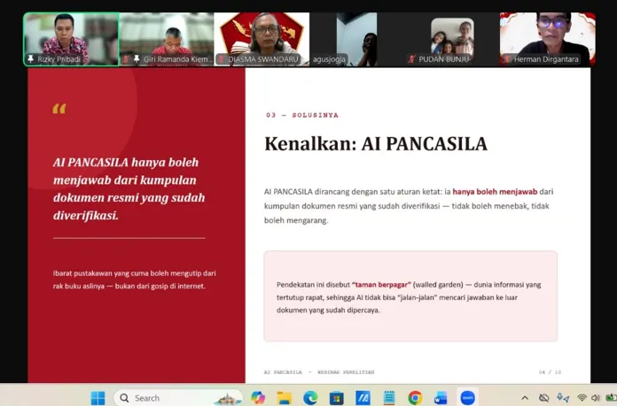 Genmuda ISRI Luncurkan AI Pancasila.