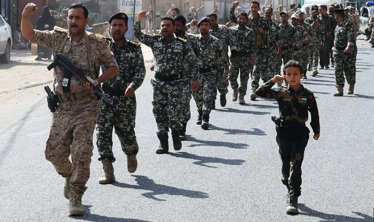 Pasukan Houthi di Yaman.