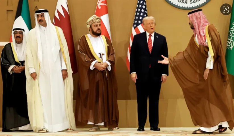 Presiden Trump bersama para pemimpin Arab Teluk.
