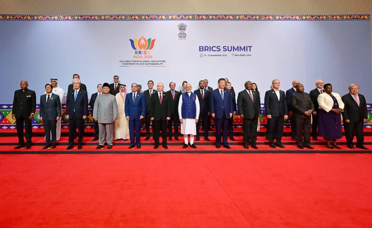 Para pemimpin BRICS pada hari kedua KTT BRICS.