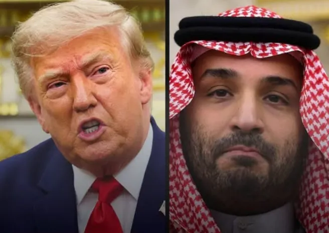 Presiden AS Donald Trump dan Mohammed bin Salman.