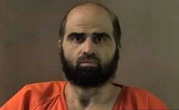 Foto tanpa tanggal ini menunjukkan mantan psikiater Angkatan Darat AS, Mayor Nidal Hasan.