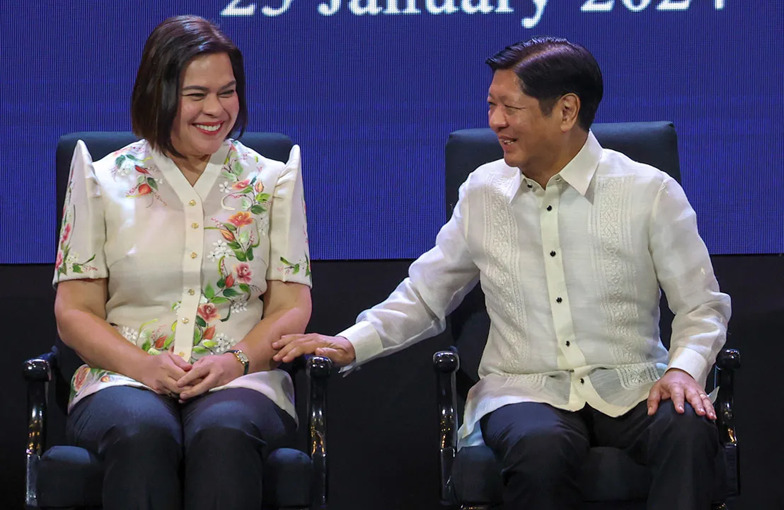 Presiden Filipina Marcos dan Wakilnya Sara Duterte.