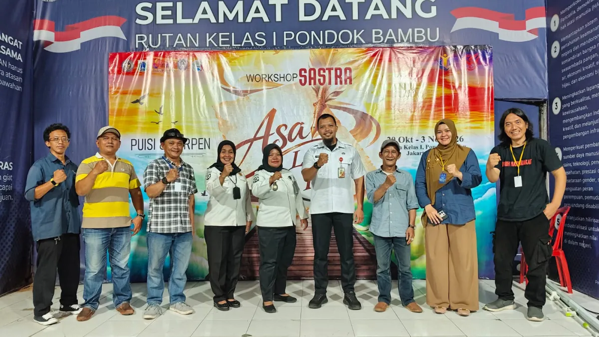 Workshop Sastra di Rutan Kelas I Pondok Bambu.