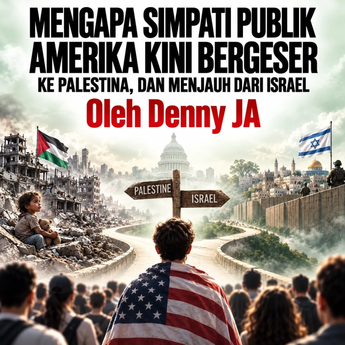 Ilustrasi publik Amerika dan pemihakan mereka.