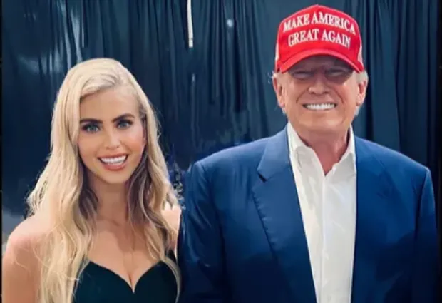 Komentator konservatif Katie Zacharia dan Donald Trump.