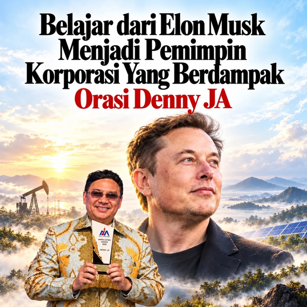 Denny JA dan Elon Musk.