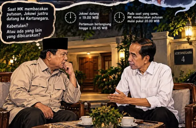 Ilustrasi Prabowo bertemu Jokowi di Kertanegara.