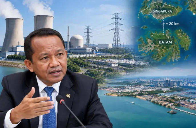 Bahlil Lahadalia dan opsi membangun PLTN di Batam yang berdekatan dengan Singapura.