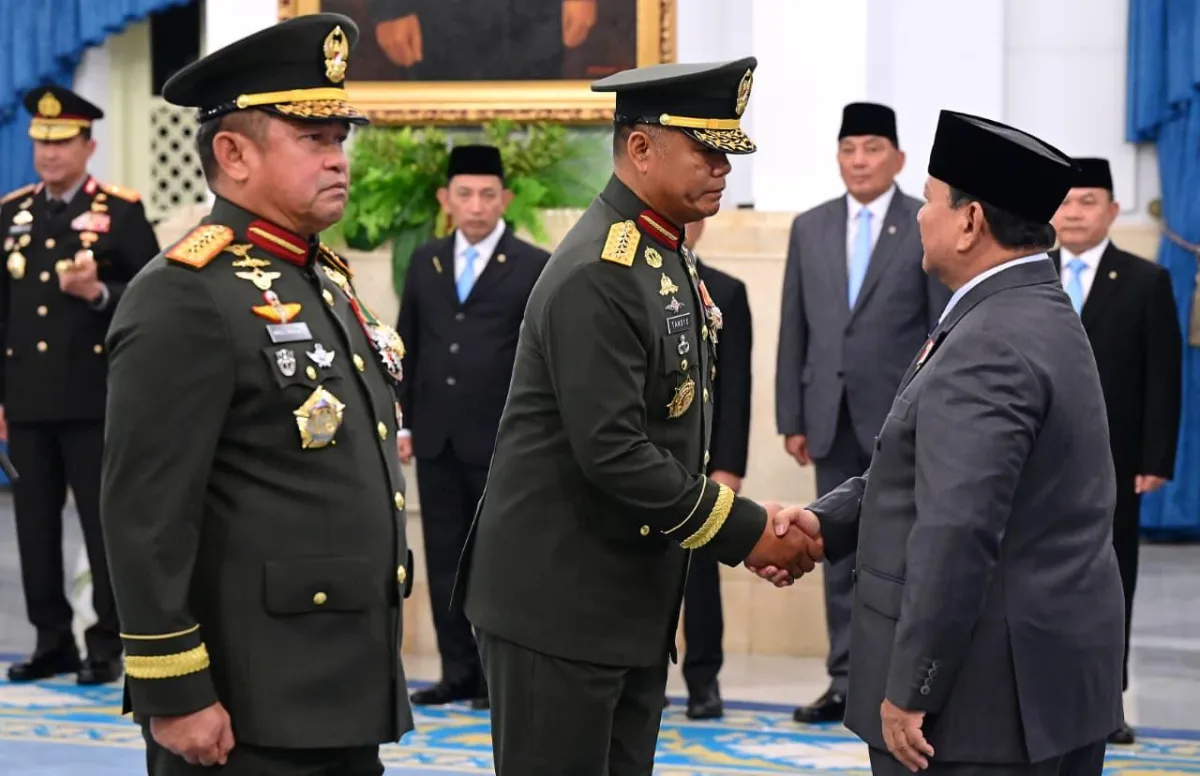 Jenderal TNI Tandyo Budi Revita menggantikan Jenderal TNI Maruli Simanjuntak yang sebelumnya menjabat sebagai KSAD.