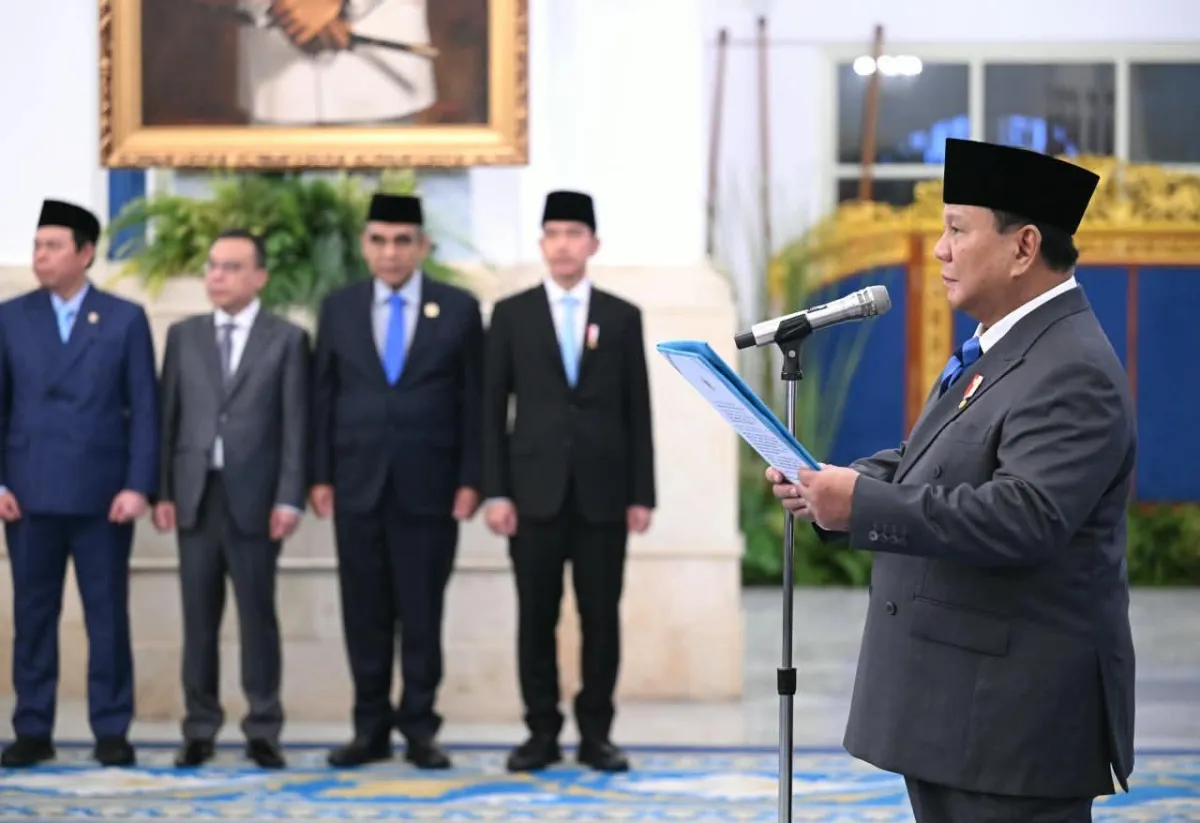 Presiden Prabowo di Istana Negara.