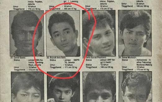 Kapolri Jenderal Polisi Suyudi Ario Seto ternyata dulu pernah menjadi semifinalis Cover Boy 1988 Majalah Mode.
